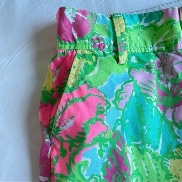 ❤️ LILLY PULITZER hibiscus print The Callahan Short L14 - Picture 11 of 12